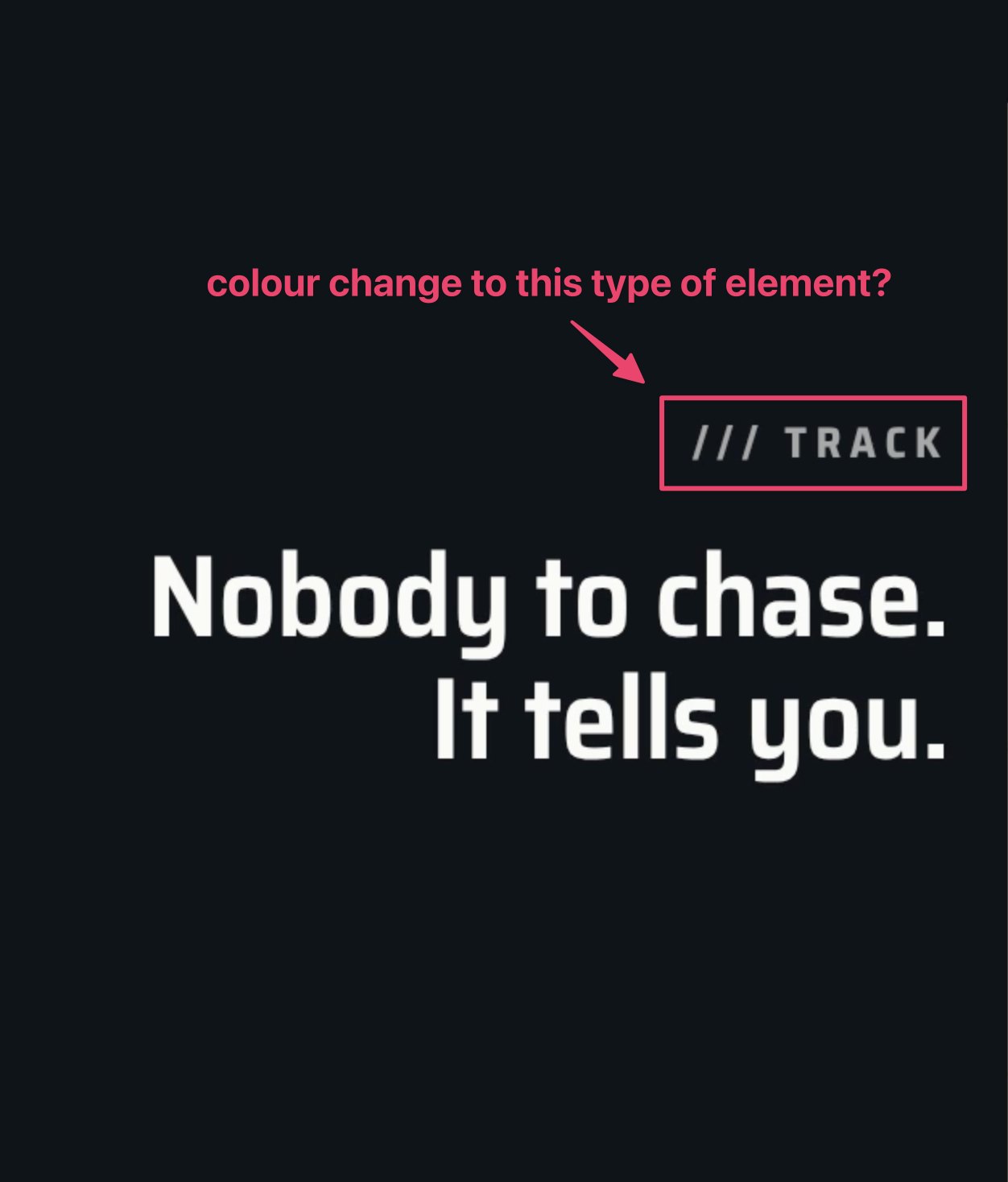 Phil's screenshot: "colour change to this type of element?"